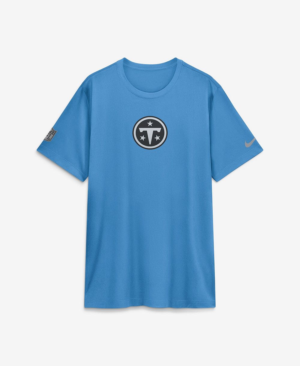 Nike Men's Light Blue Tennessee Titans Sideline Lead The Charge Legend Dri-FIT T-Shirt