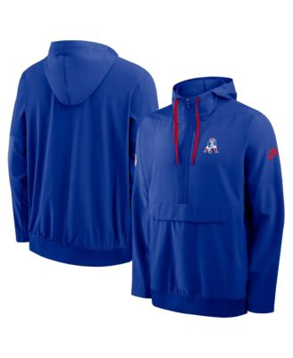Мужская куртка Nike Royal New England Patriots Alt Anorak Half-Zip с капюшоном