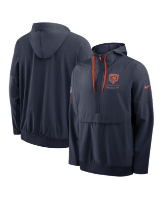 Мужская куртка Nike Chicago Bears Sideline Anorak Half-Zip Hooded Navy