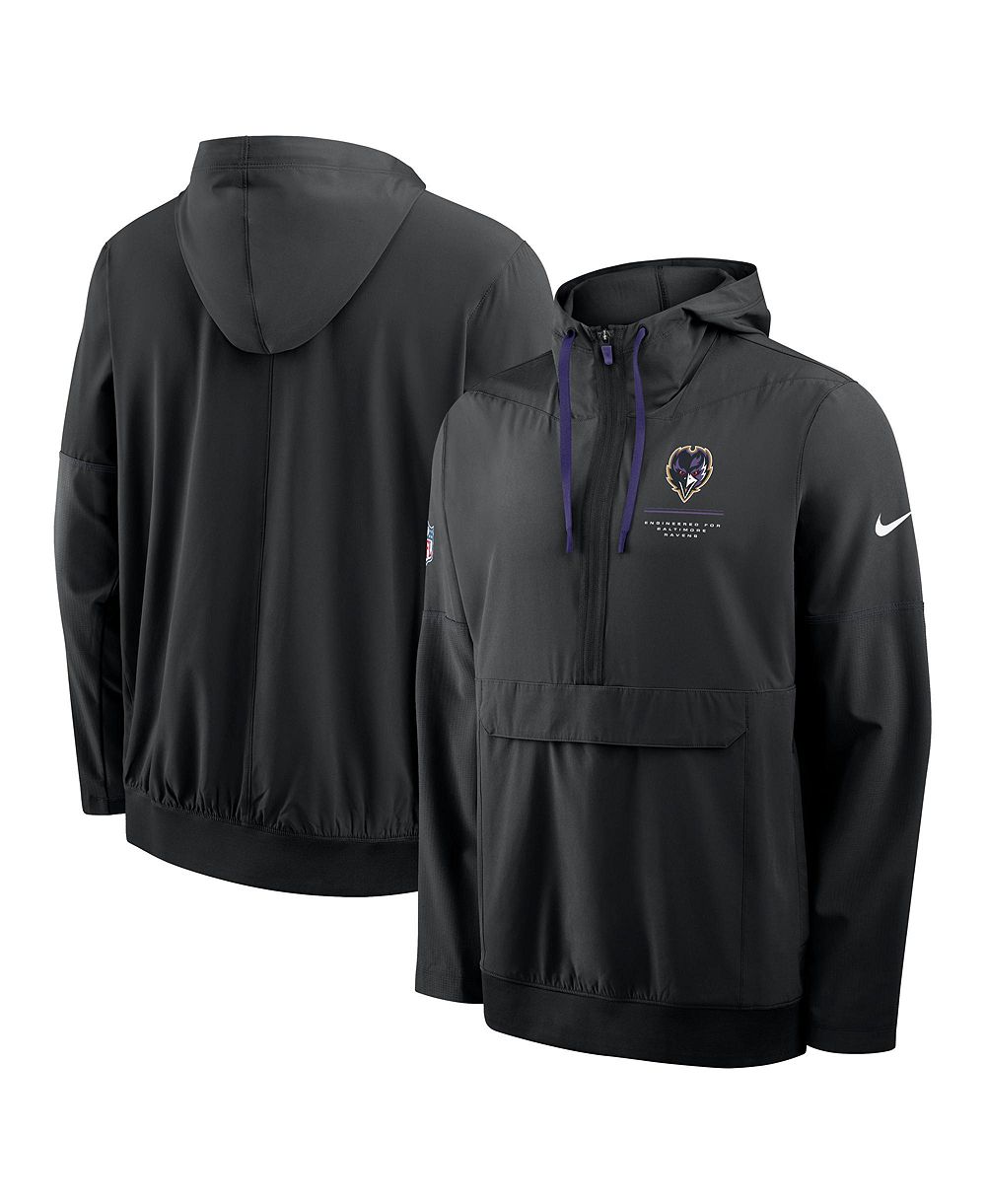 Мужская куртка Nike Black Baltimore Ravens Sideline Anorak Half-Zip Hooded