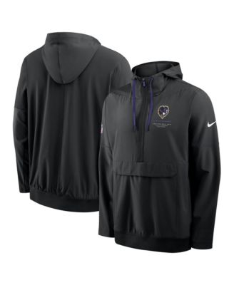 Мужская куртка Nike Black Baltimore Ravens Sideline Anorak Half-Zip Hooded