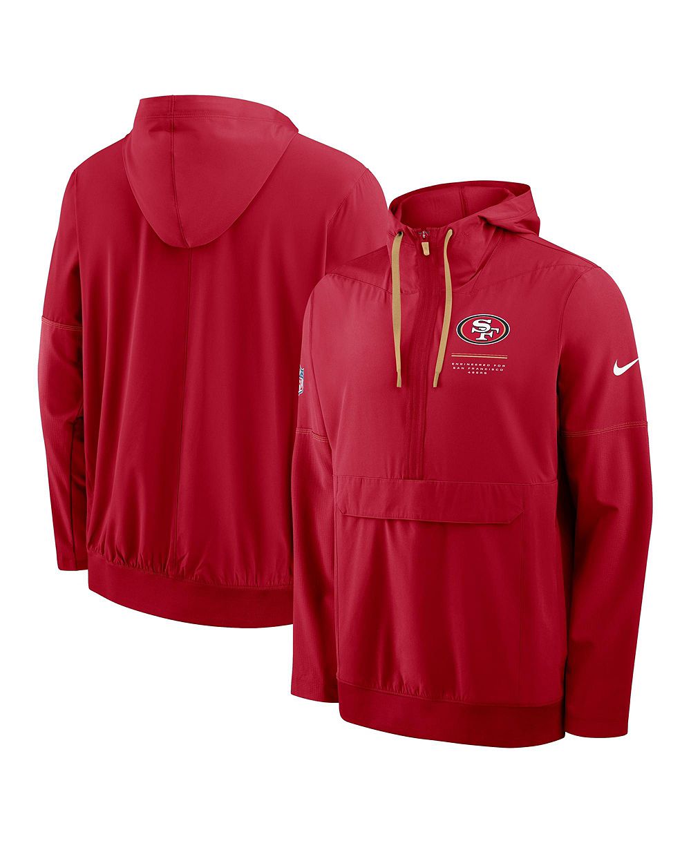 Мужская куртка Nike San Francisco 49ers Sideline Anorak Half-Zip Hooded