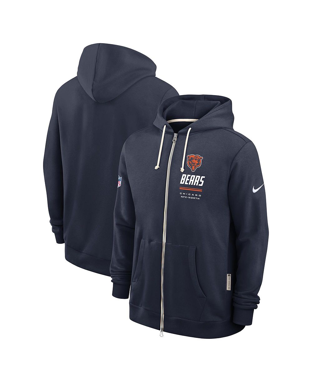 Nike Men's Navy Chicago Bears Sideline Standard Issue Dri-FIT Full-Zip Hoodie