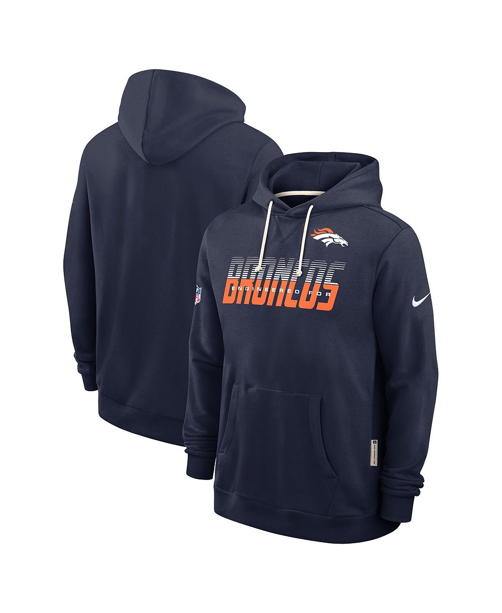 Мужское худи Nike Denver Broncos Sideline Standard Issue Dri-FIT, темно-синее