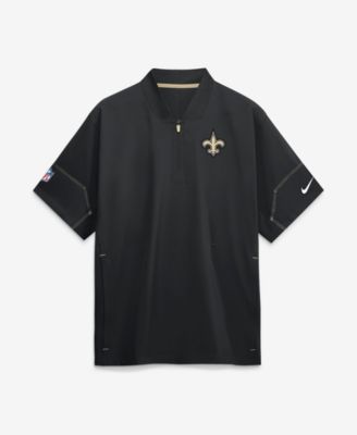 Куртка Nike Men's Black New Orleans Saints Sideline с коротким рукавом и молнией на четверть, Мужская