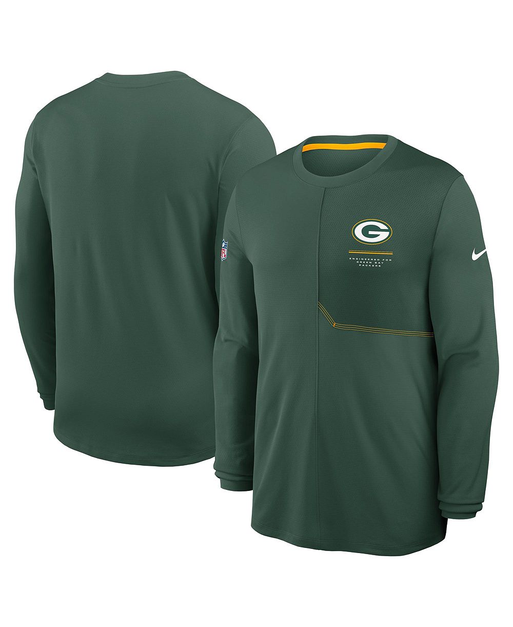 Мужская футболка Nike Green Bay Packers Sideline Coaches UV Dri-FIT с длинным рукавом