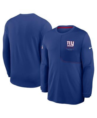 Мужская футболка Nike Royal New York Giants Sideline Coaches UV Dri-FIT Long Sleeve