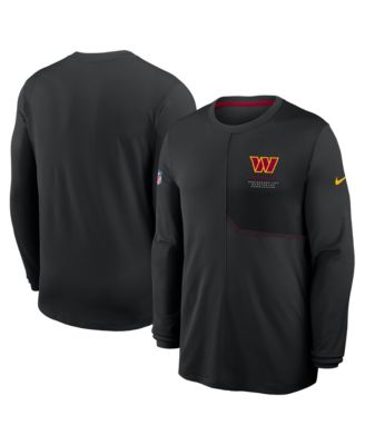 Мужская футболка Nike Black Washington Commanders Sideline Coaches UV Dri-FIT Long Sleeve