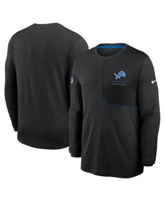 Мужская футболка Nike Black Detroit Lions Sideline Coaches UV Dri-FIT Long Sleeve