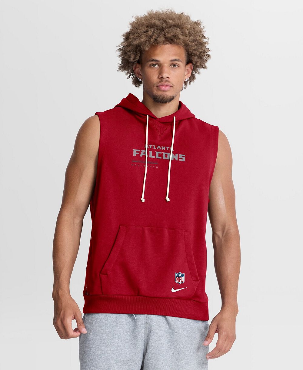Nike Men's Red Atlanta Falcons Sideline Standard Issue Dri-FIT Sleeveless Hoodie