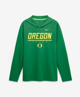 Nike Men's Green Oregon Ducks 2026 Sideline Lightweight Long Sleeve Dri-FIT Hoodie