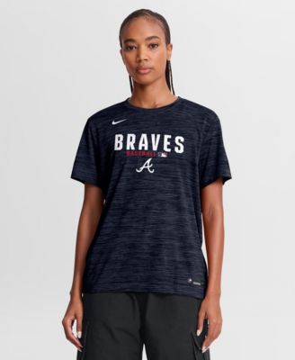 Женская футболка Nike Women's Navy Atlanta Braves Authentic Collection Velocity Dri-FIT
