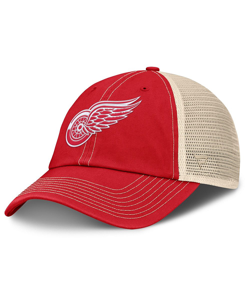 Мужская кепка Fanatics Detroit Red Wings Rival Trucker, красная/натуральная