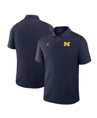 Jordan Мужская темно-синяя polo рубашка Michigan Wolverines