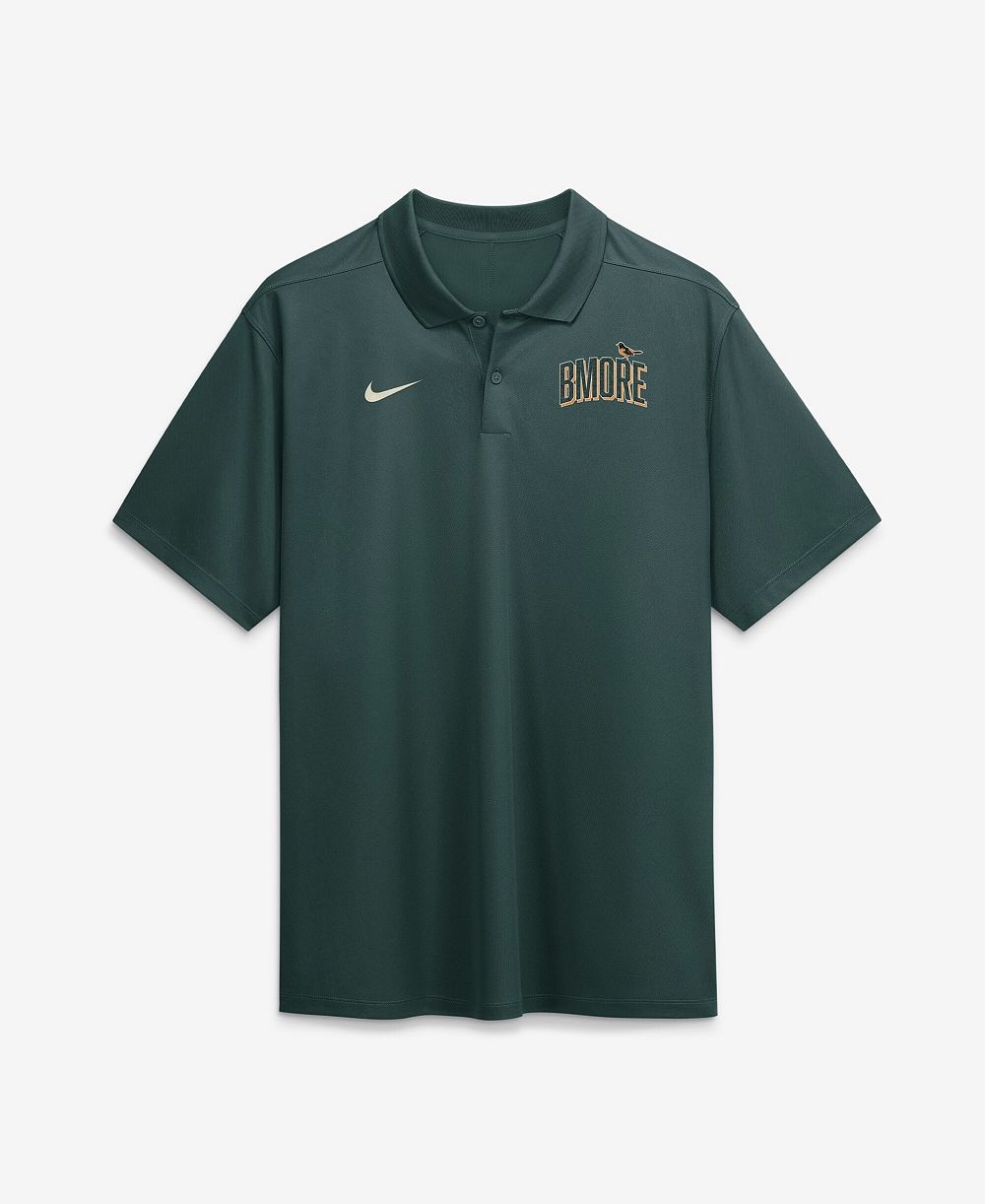Nike Men's Green Baltimore Orioles City Connect Victory Dri-FIT Polo Shirt