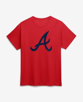 Мужская футболка Logo Athletic красная с логотипом Atlanta Braves