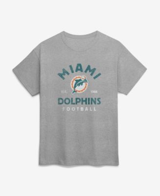 Мужская футболка Logo Athletic Heather Gray Miami Dolphins Vintage Arch