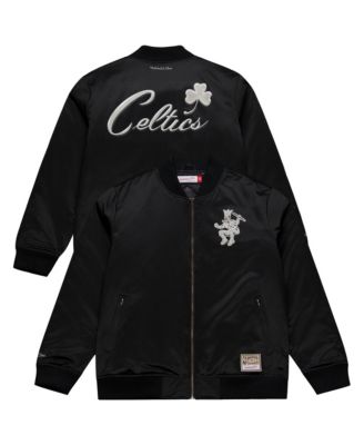 Mitchell & Ness Мужской бомбер Boston Celtics Chrome Satin Full-Zip куртка