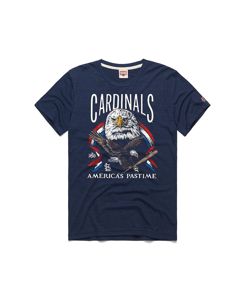 Мужская футболка Homage St. Louis Cardinals America's Pastime Tri-Blend Navy