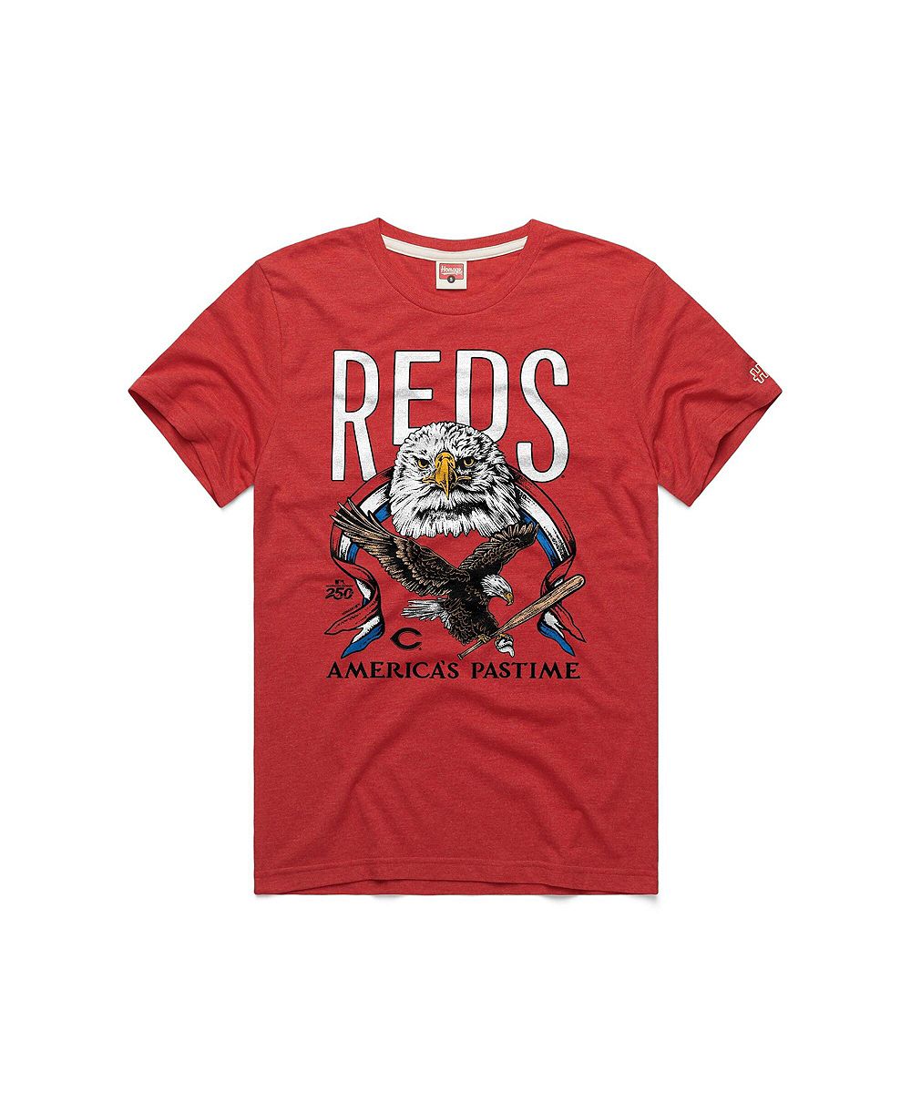 Мужская футболка Homage Red Cincinnati Reds America's Pastime Tri-Blend