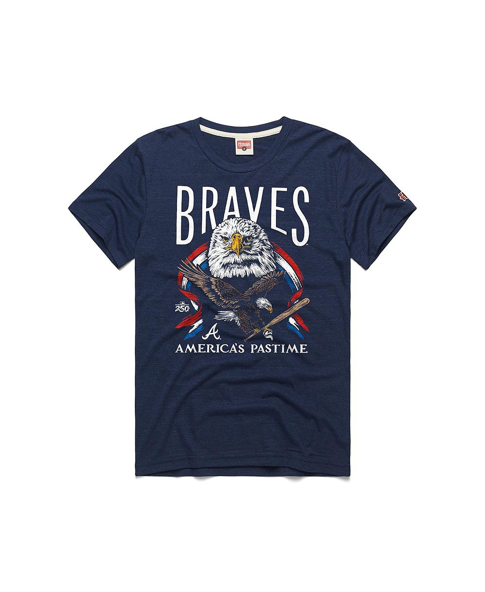 Мужская футболка Homage Atlanta Braves America's Pastime Tri-Blend