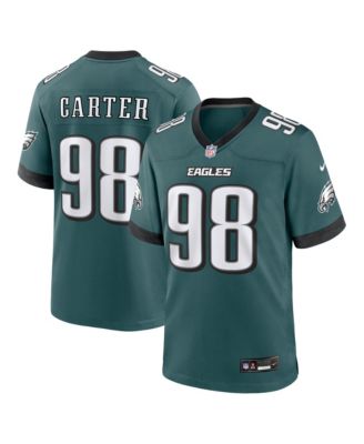 Мужская джерси Nike Jalen Carter Midnight Green Philadelphia Eagles Team Game