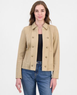 Nautica Women's Faux-Suede Captain's Jacket