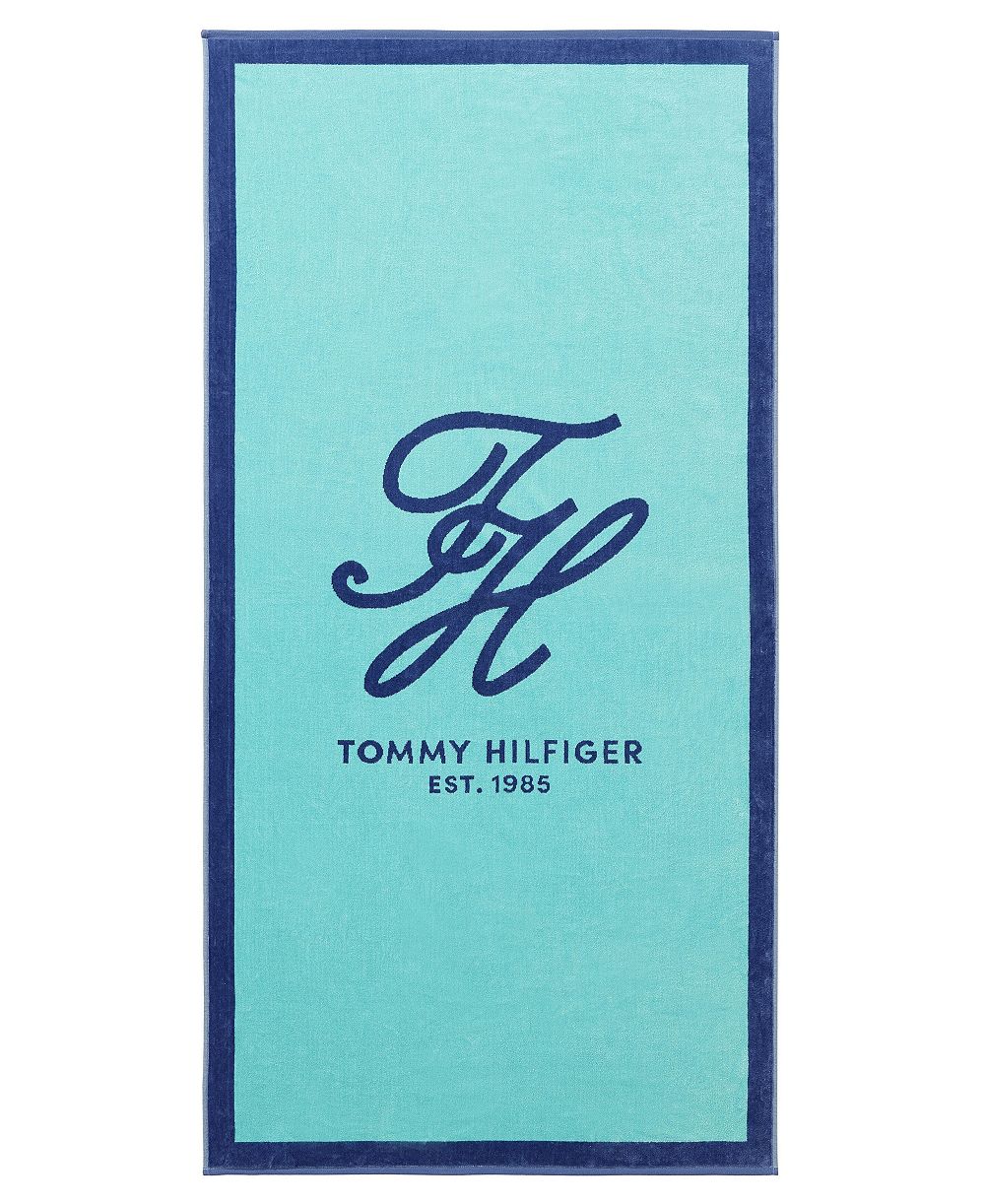Пляжное полотенце Tommy Hilfiger Colorblock Monogram Cotton, 68" x 36"