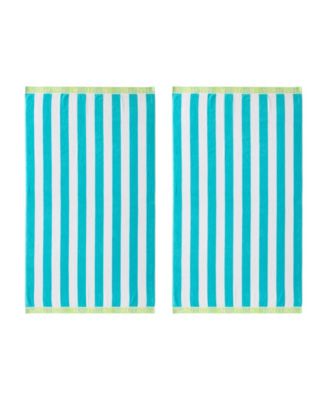 Nautica Classic Cabana Yarn Dyed Cotton 2-Piece Beach Towel Set