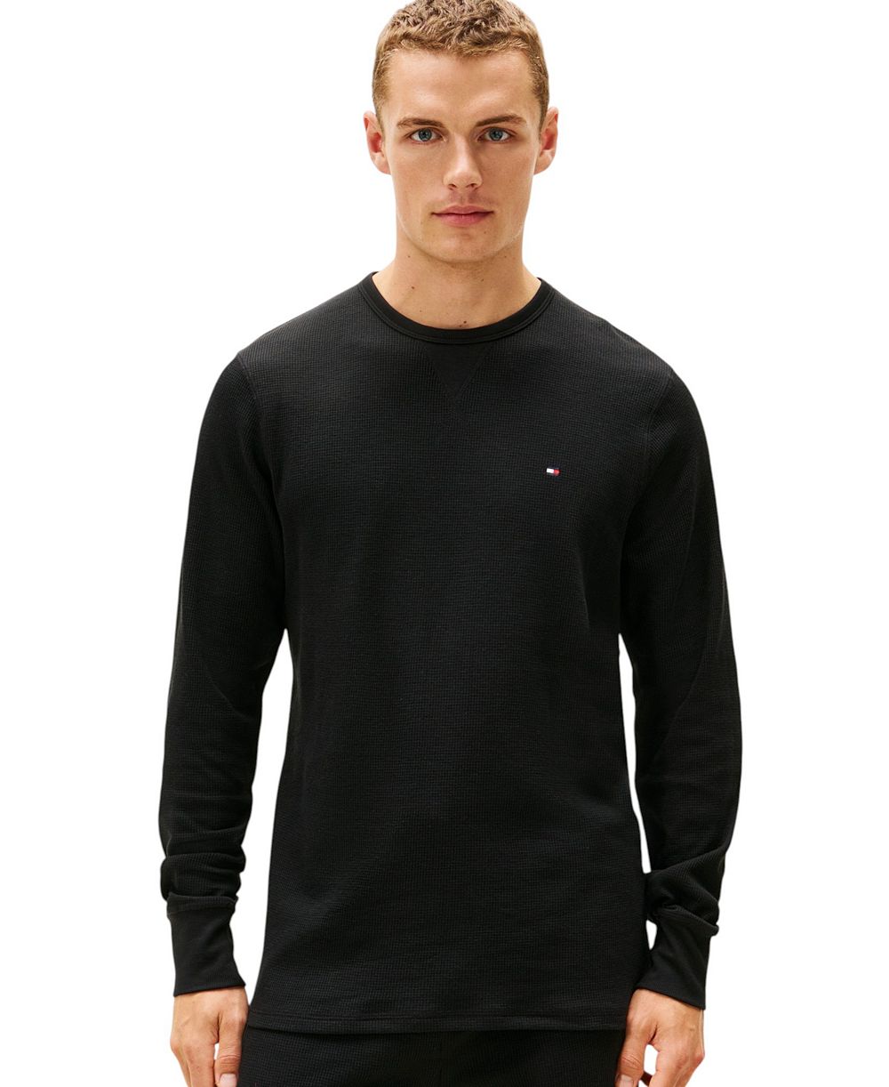 Tommy Hilfiger Men's Core Flag Long-Sleeve Crewneck Cotton Pajama T-Shirt