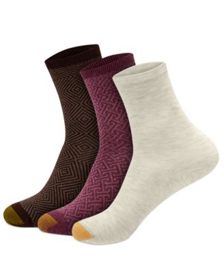 Gold Toe женские короткие носки с рифленой текстурой, конвертируемые, 3 пары