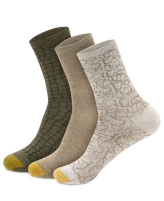 Женские носки gold toe convertible short crew, упаковка по 3 пары