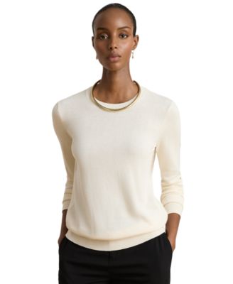 Lauren Ralph Lauren Petite джемпер с длинным рукавом и круглым вырезом