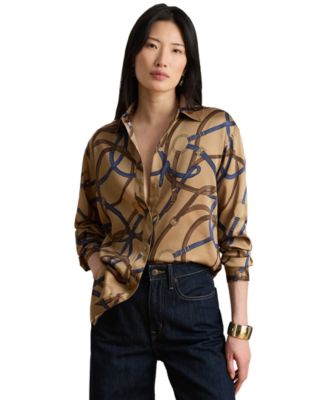 Рубашка Lauren Ralph Lauren Petite Belting Print Collared
