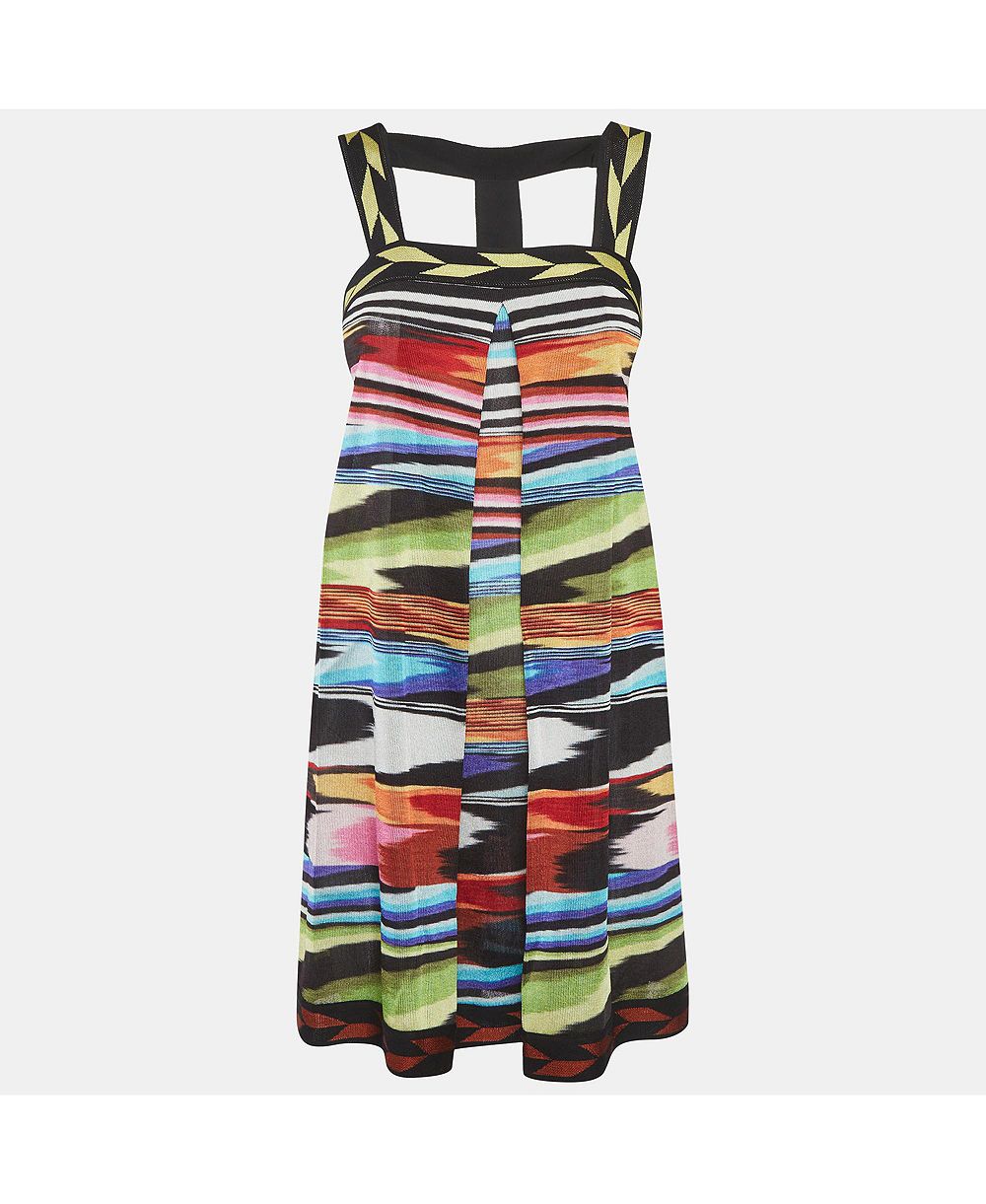 Pre-Owned Missoni Женское трикотажное мини-платье в разноцветную полоску