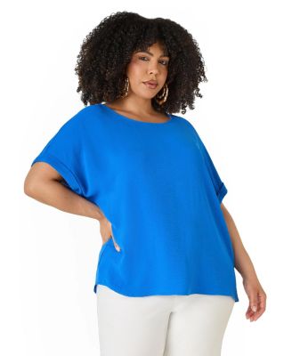Ashley Stewart Plus Size текстурированный женский топ с манжетами
