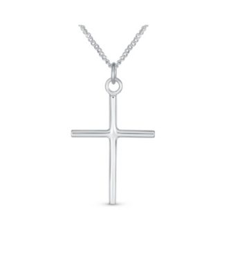 Bling Jewelry подвеска в виде религиозного креста, минималистичный стиль, стерлинговое серебро .925, 1.25 дюйма