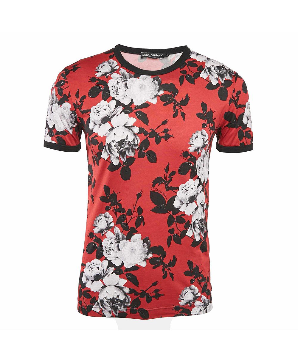 Мужская футболка Dolce & Gabbana Print Cotton Crewneck (Pre-Owned)