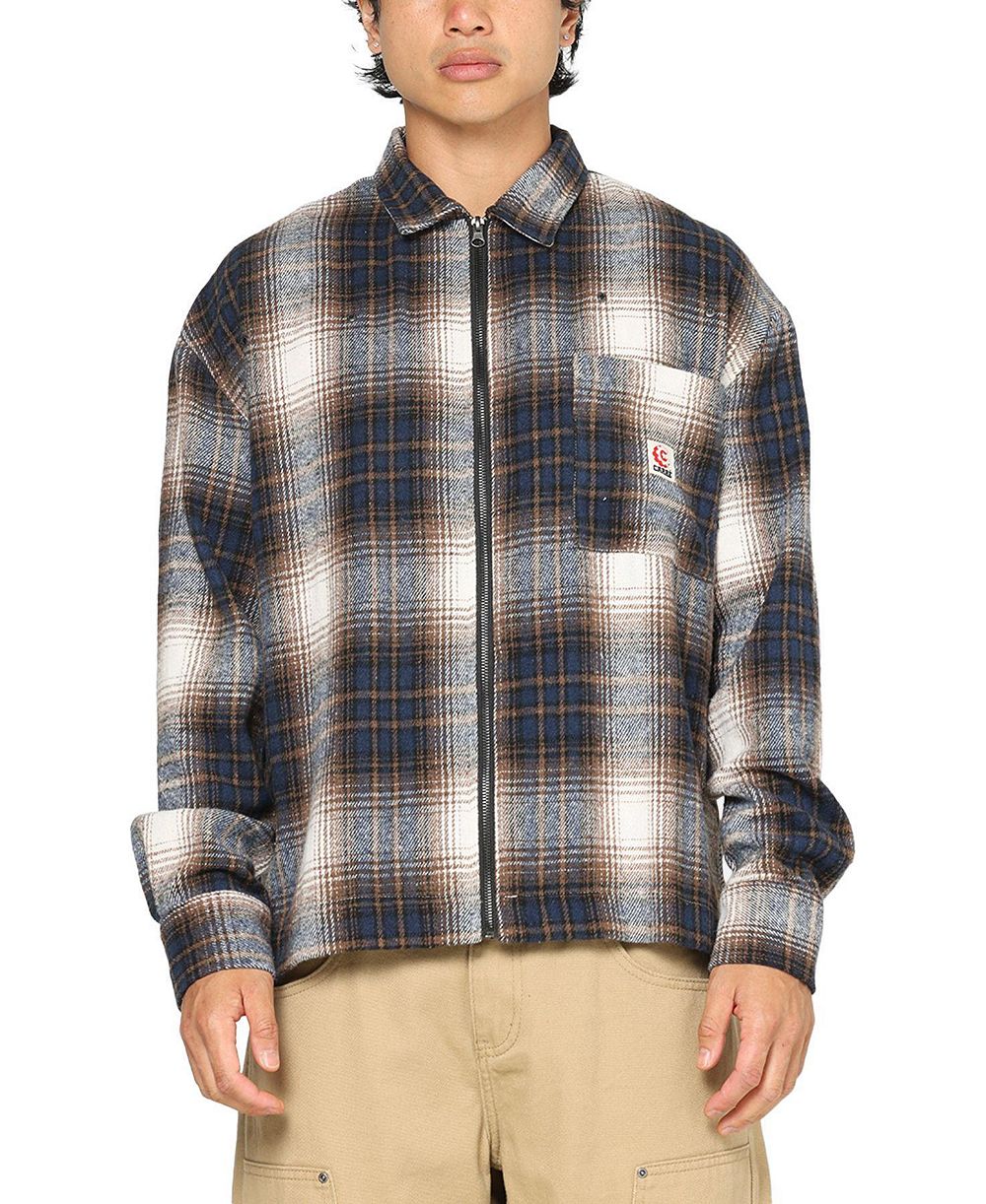 Мужская рубашка CARRE Ombre Zip Up Long Sleeve