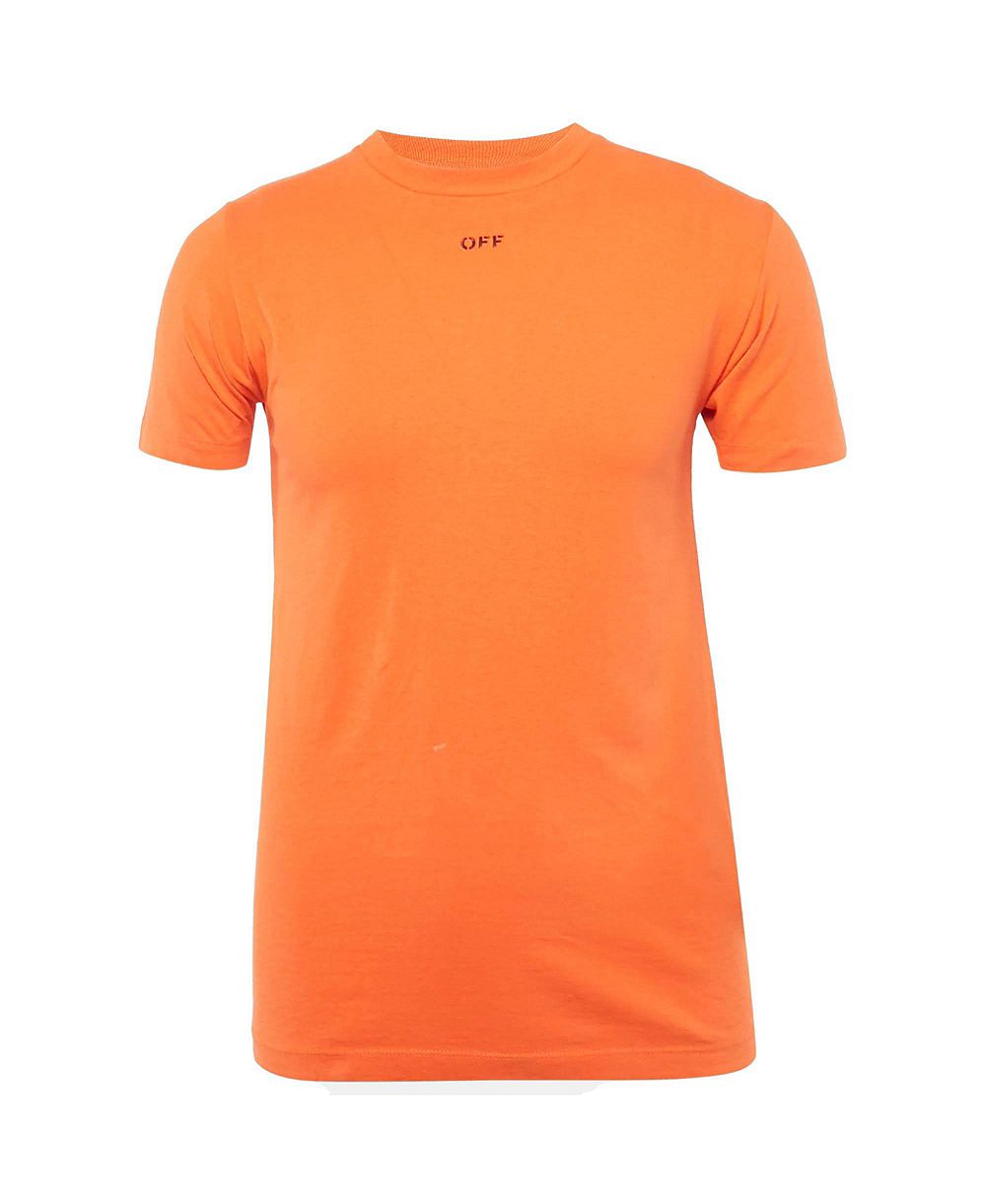 Мужская футболка Off-White ange Logo Print Cotton Crew Neck, б/у