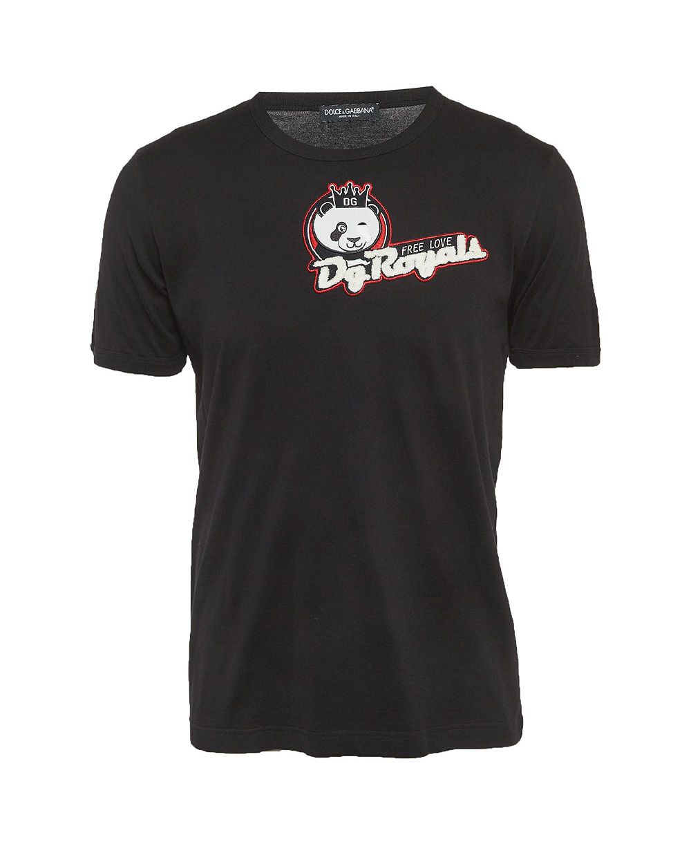 Pre-Owned Dolce & Gabbana Men's Applique Jersey T-Shirt