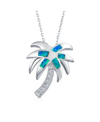 Подвеска-кулон Bling Jewelry Palm Tree из стерлингового серебра.925 с опалом