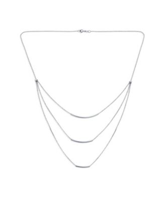 Bling Jewelry многослойное колье с изогнутым стержнем из серебра .925 sterling silver