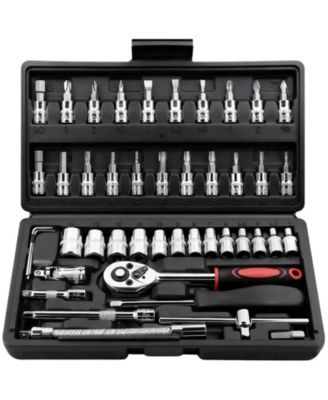 XDOVET Socket Ratchet Wrench Set Bit Metric Extension Bar Auto Repairing Household