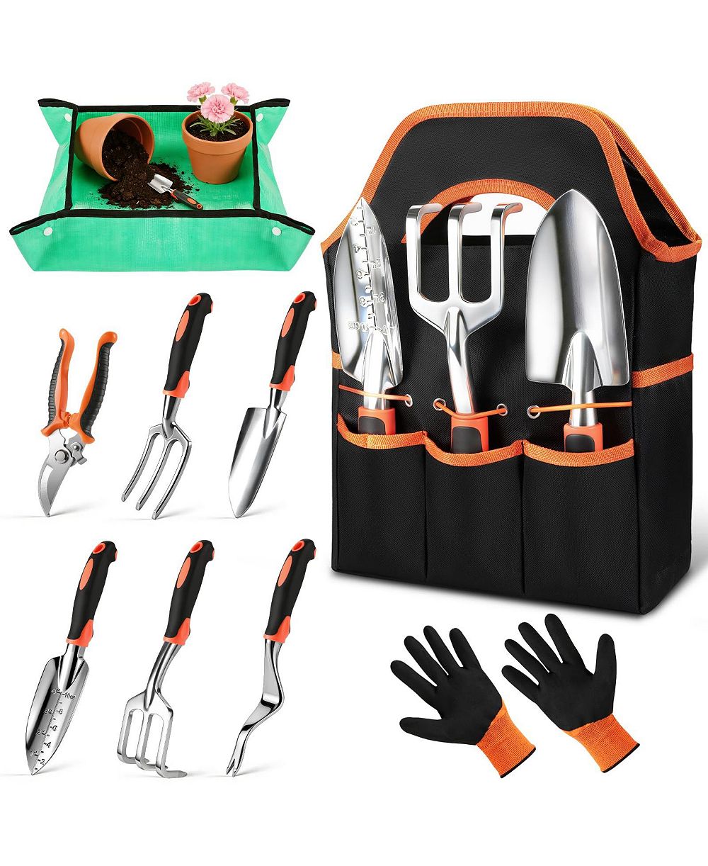 XDOVET Garden Tools Set Stainless Steel Heavy Duty Non-slip