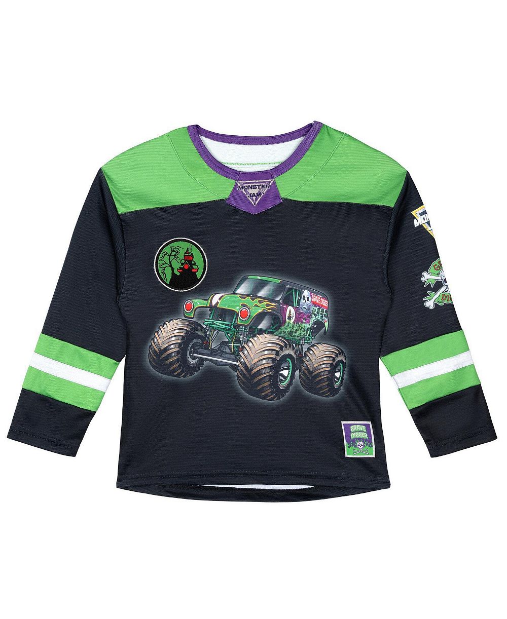 Детская графическая хоккейная джерси Monster Jam с сетчатой тканью