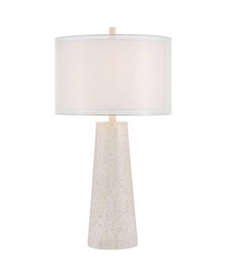 Possini Euro Design Travertine 31 1/2" Tall Large Modern End 3-Way Table Lamp Faux Marble Finish Single Living Room Bedroom