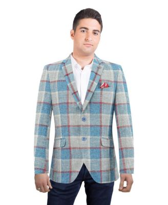 Мужской спортивный блейзер Elie Balleh Slim Fit Plaid