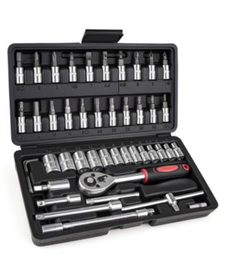 XDOVET Ratchet Socket Wrench Set Metric Automotive Tool Kit