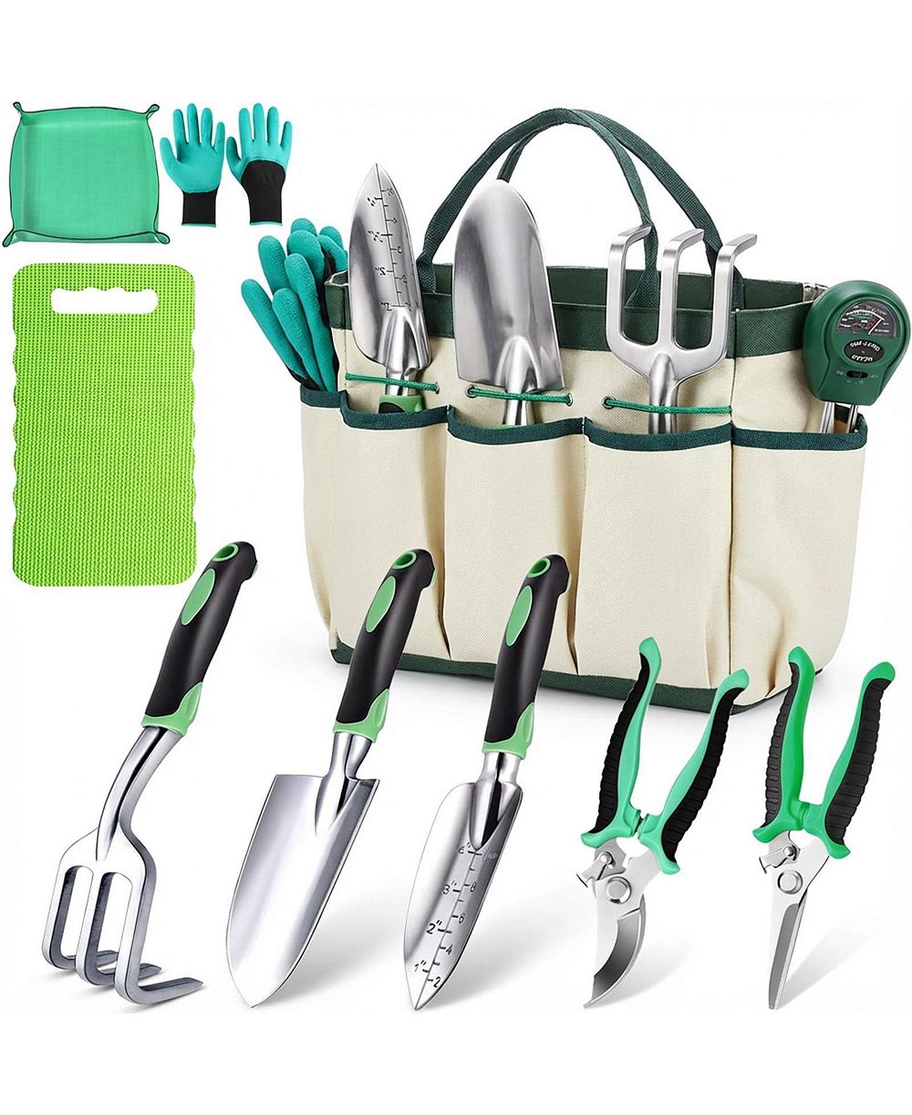 XDOVET Garden Tools Set Aluminum Kit Soil Tester Repotting Mat Kneeling Pad Gift Women Mom